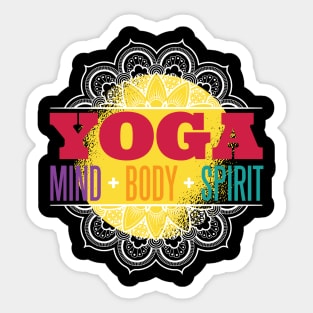 Yoga Mind Body Spirit Sticker